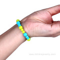 Custom Made Funny Small Silicone Beads Wristband Jewelry